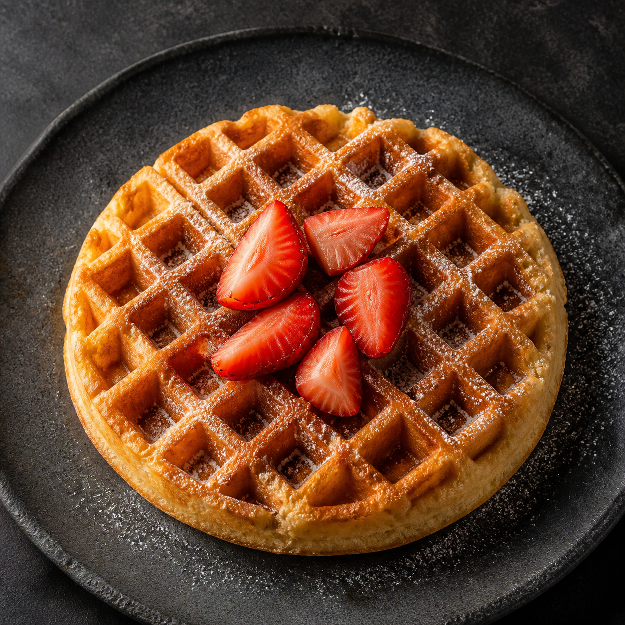 Frisch gebackene Waffel